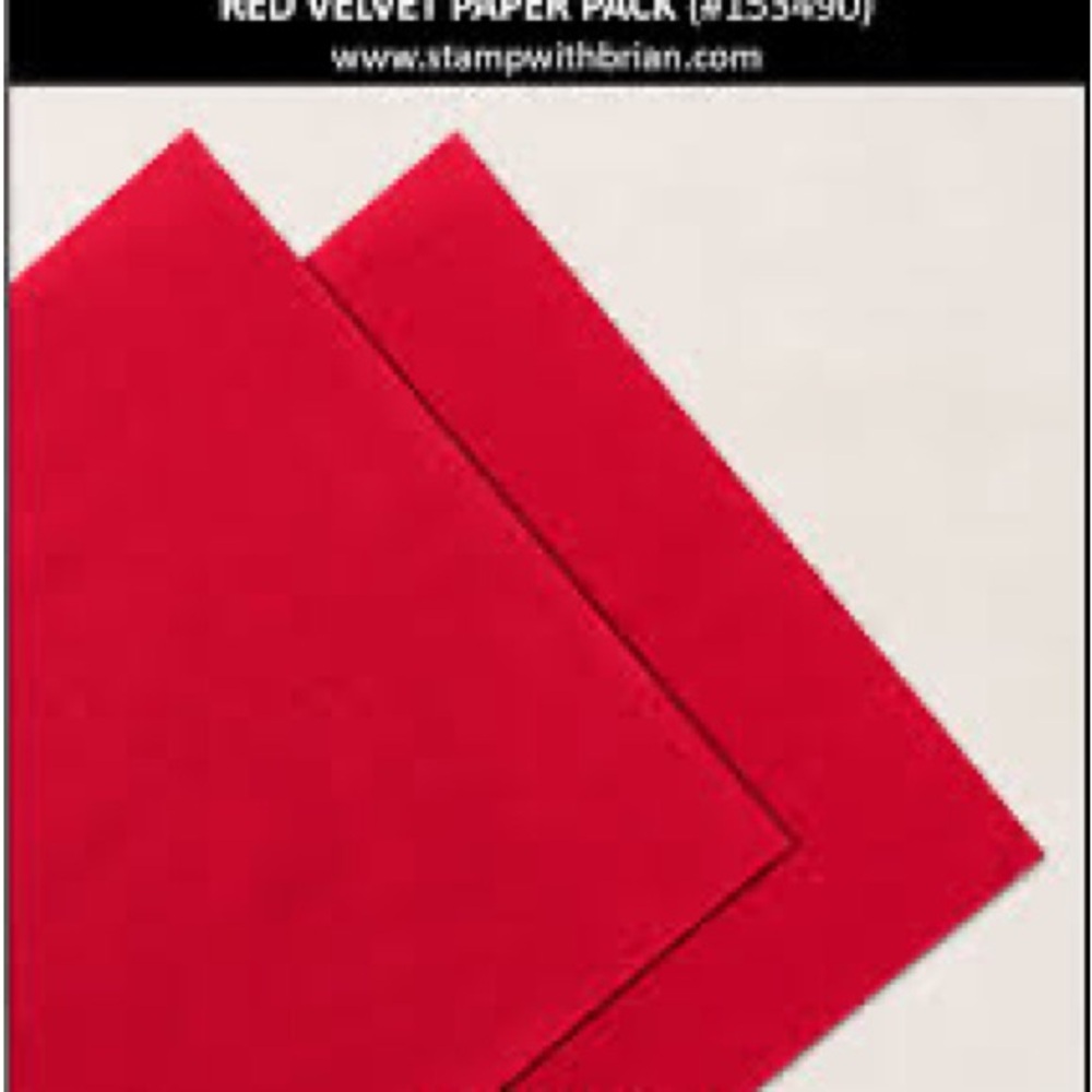 🏷 New Stampin Up!  Red Velvet Paper 12" X12"